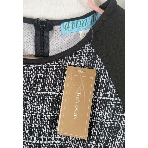 Dina Be Fit & Flare Skater Dress Size XS Extra Small Black & White NEW - Picture 10 of 16